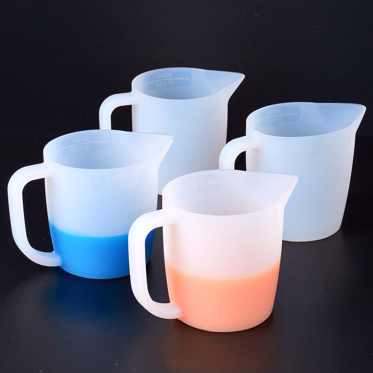 Resin Pigment Powder - 500ML Silicone Measuring Cup with Handle
