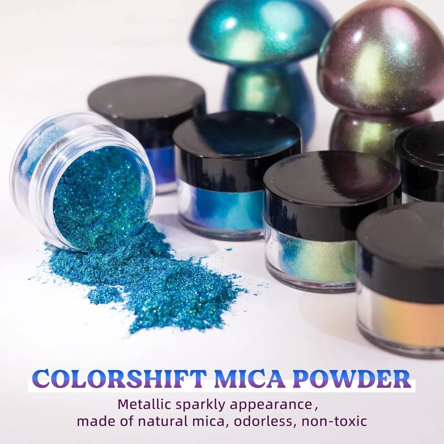 Resin Pigment Powder - 18-Color Chameleon Mica Powder: A color-changing