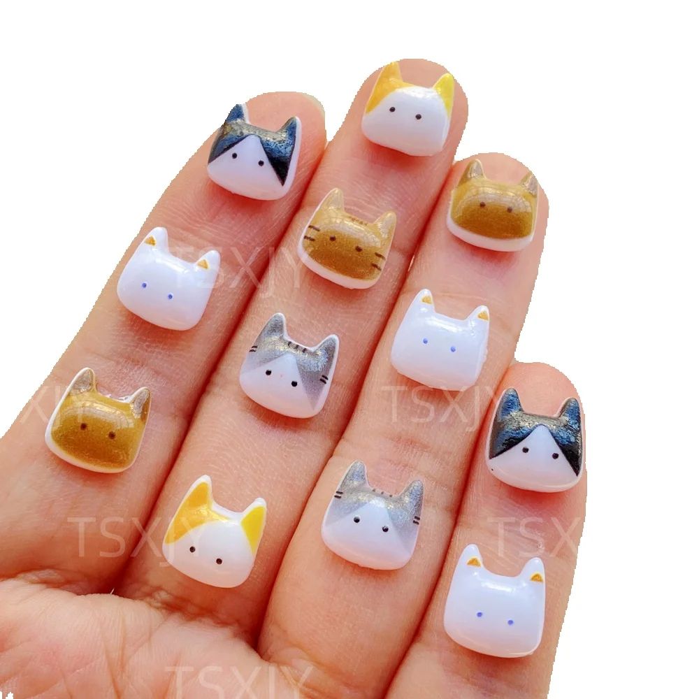 Art Craft New Year - 50pcs Cute Mini Cartoon Animal Kitten
