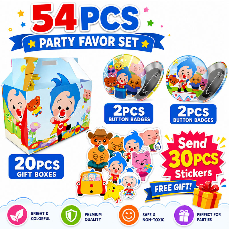 Art Craft New Year - PLIM Cartoon Pattern Paper box Brooch