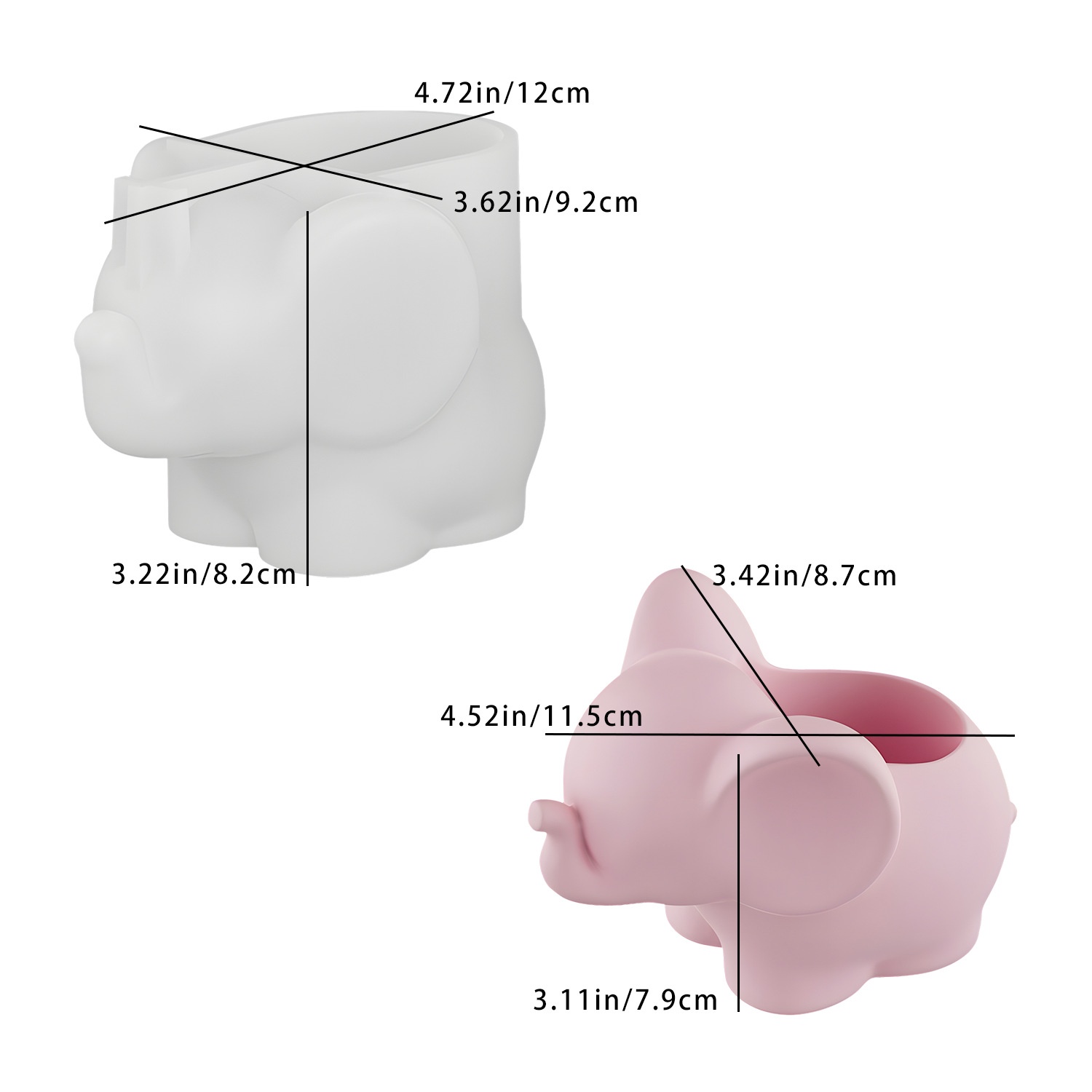 Art Craft Vase - DIY Elephant Storage Cup Resin Mold