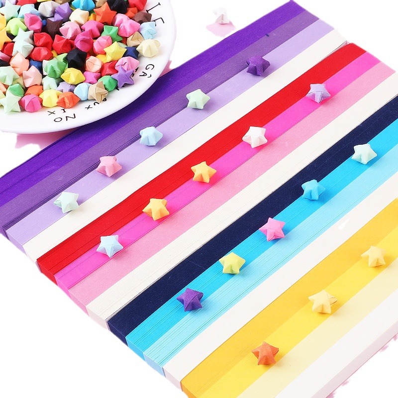 Art Craft Halloween - 540 Sheets Star Origami Paper Assortment