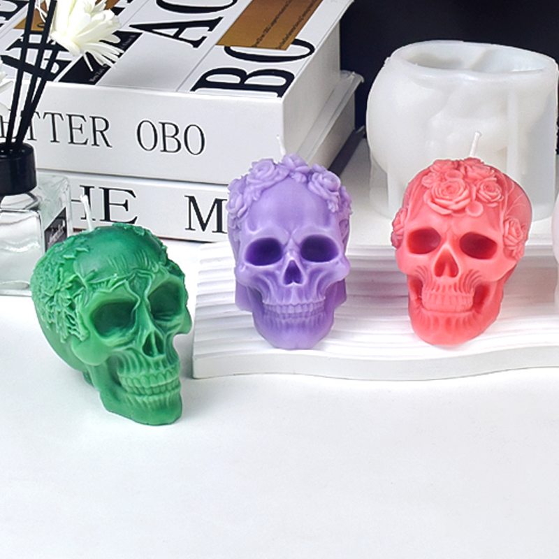 Art Craft Halloween - New Halloween Skull Silicone Candle Molds