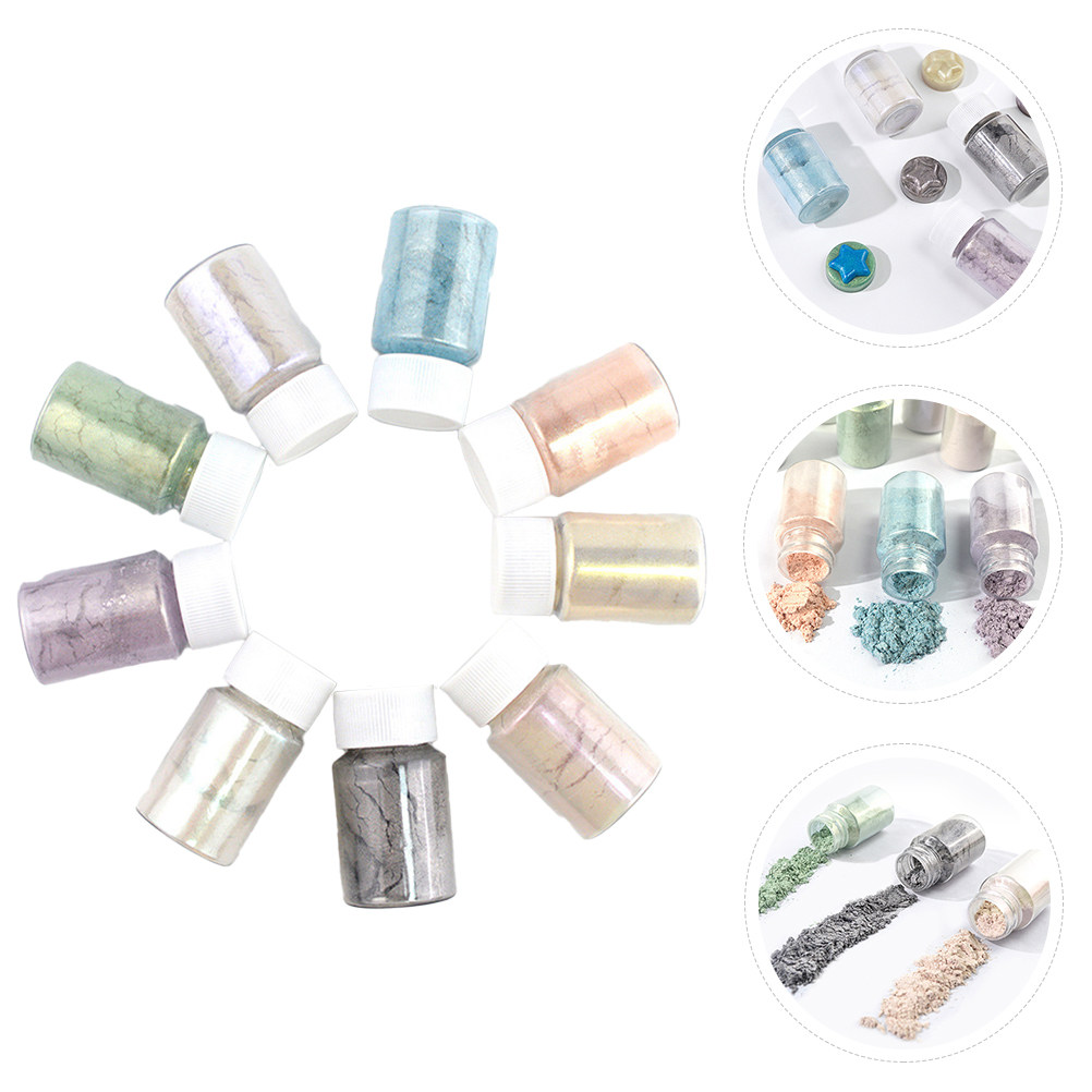 Resin Pigment Powder - 9Pcs Mica Pigment Powder Set Colorful