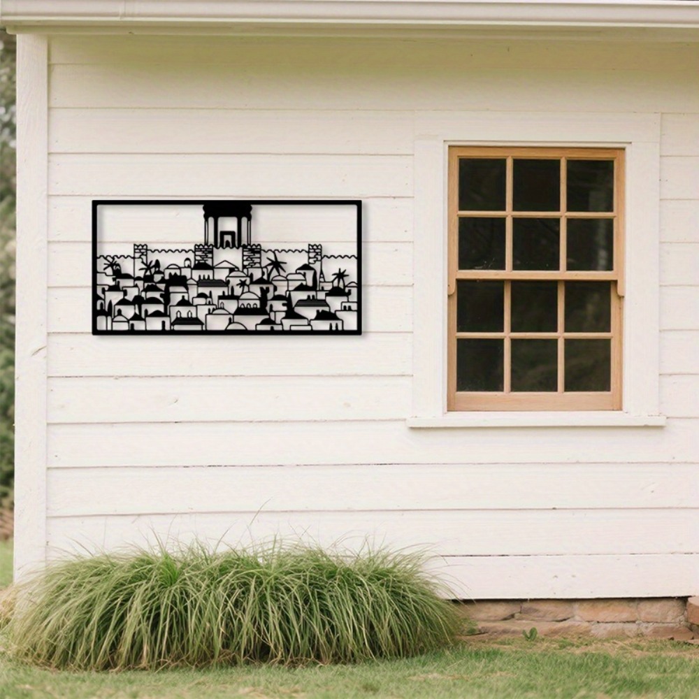 Art & Craft Kids Salon - CIFBUY Metal Wall Art Jerusalem Mural