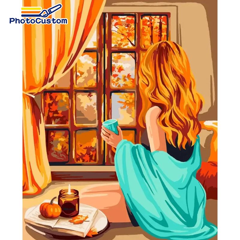 Art Craft Picture - PhotoCustom Blonde Girl Painting By Numbers