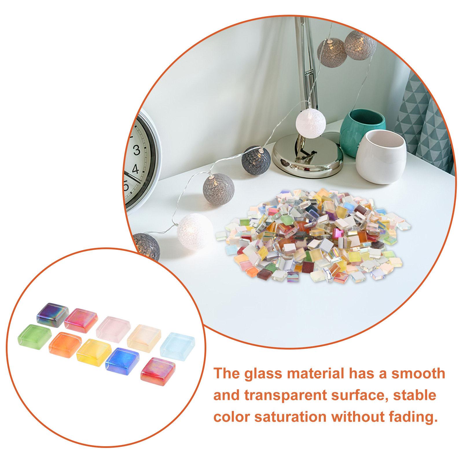 450Pcs Glass Mosaic Materials  - Art Craft Picture recension och pris