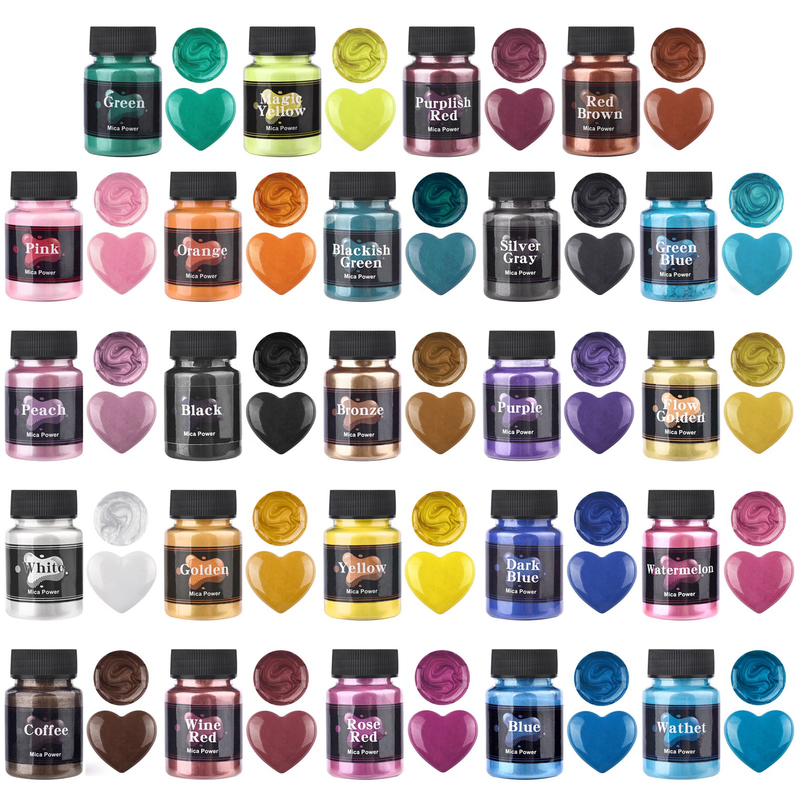 50ml 24 Colors Resin Pearl Pow - Resin Pigment Powder recension och pris
