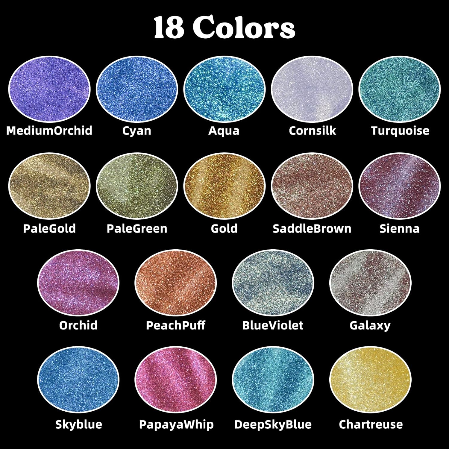 18-Color Chameleon Mica Powder - Resin Pigment Powder recension och pris