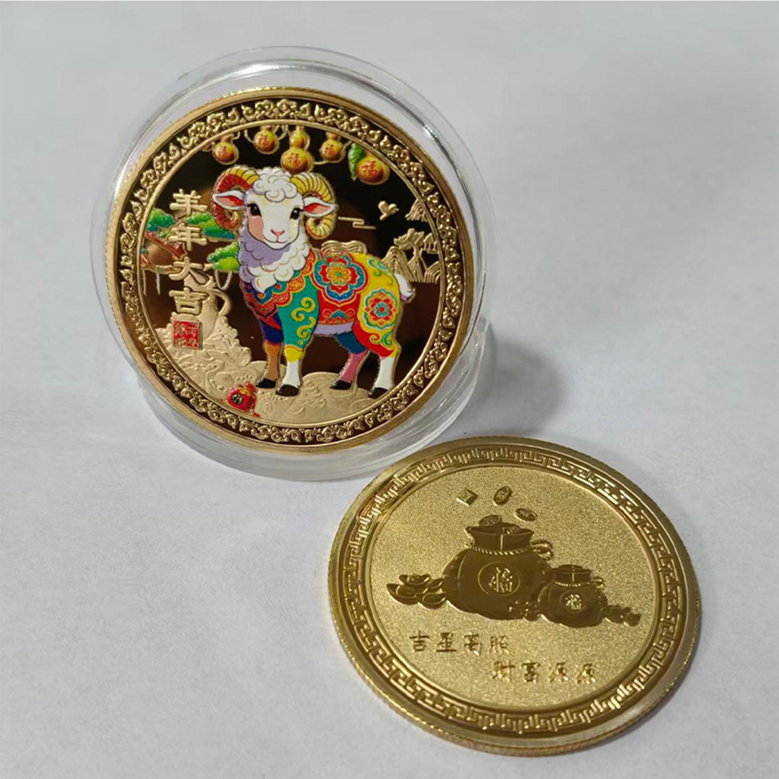 Year Of The Goat Souvenir Coin - Art Craft New Year recension och pris