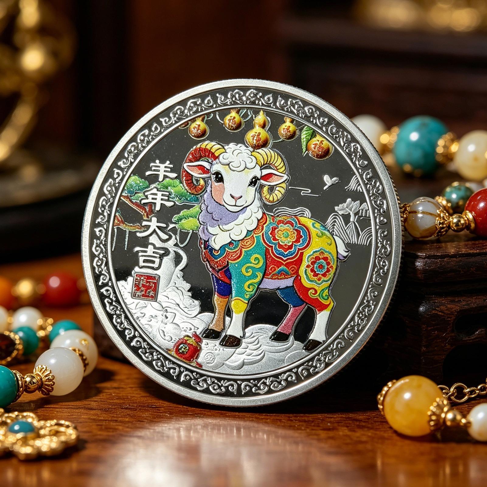 Year Of The Goat Souvenir Coin - Art Craft New Year recension och pris