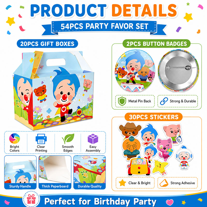 PLIM Cartoon Pattern Paper box - Art Craft New Year recension och pris