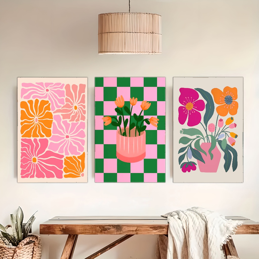 Vibrant Flowers and Vases Canv - Art Craft Vase recension och pris