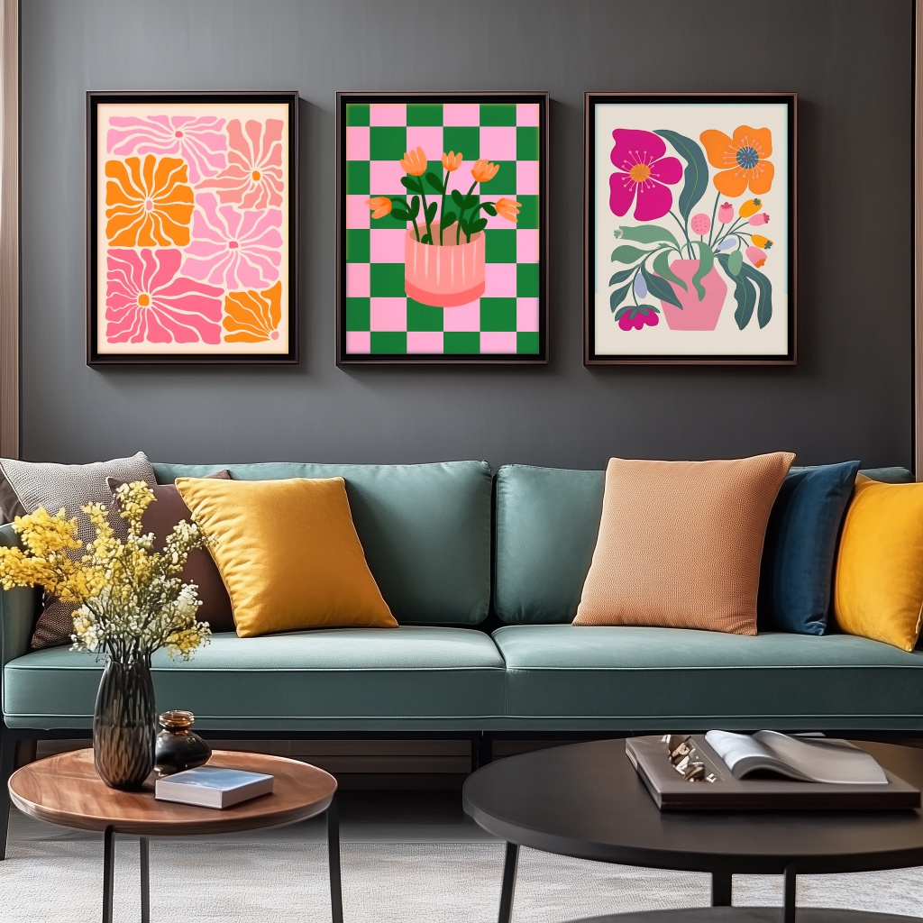 Vibrant Flowers and Vases Canv - Art Craft Vase recension och pris