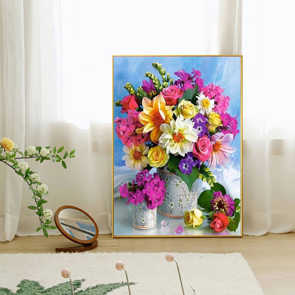 Full Diamond Mosaic Flower 5D  - Art Craft Vase recension och pris