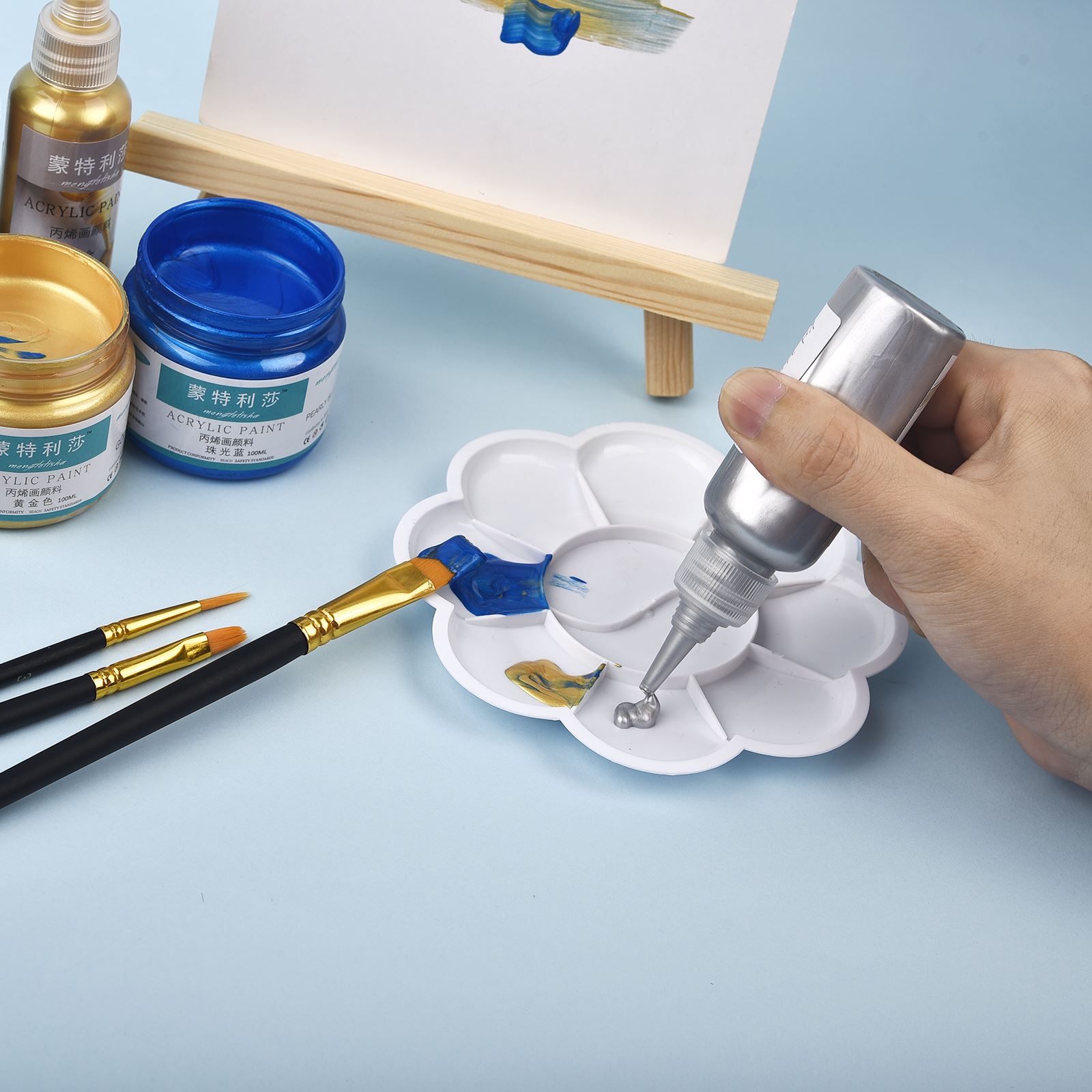 7 Colors 60ml/Bottle Metallic  - Resin Pigment Powder recension och pris
