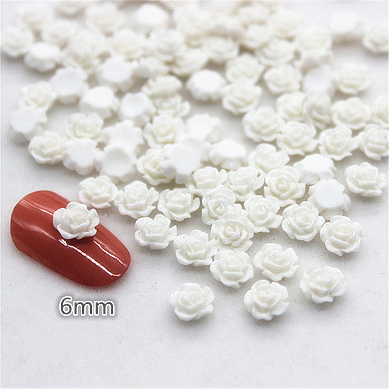 100pcs 6mm Resin Mini Rose Flo - Art Craft New Year recension och pris