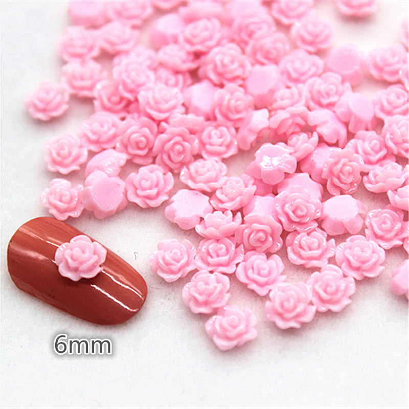 100pcs 6mm Resin Mini Rose Flo - Art Craft New Year recension och pris