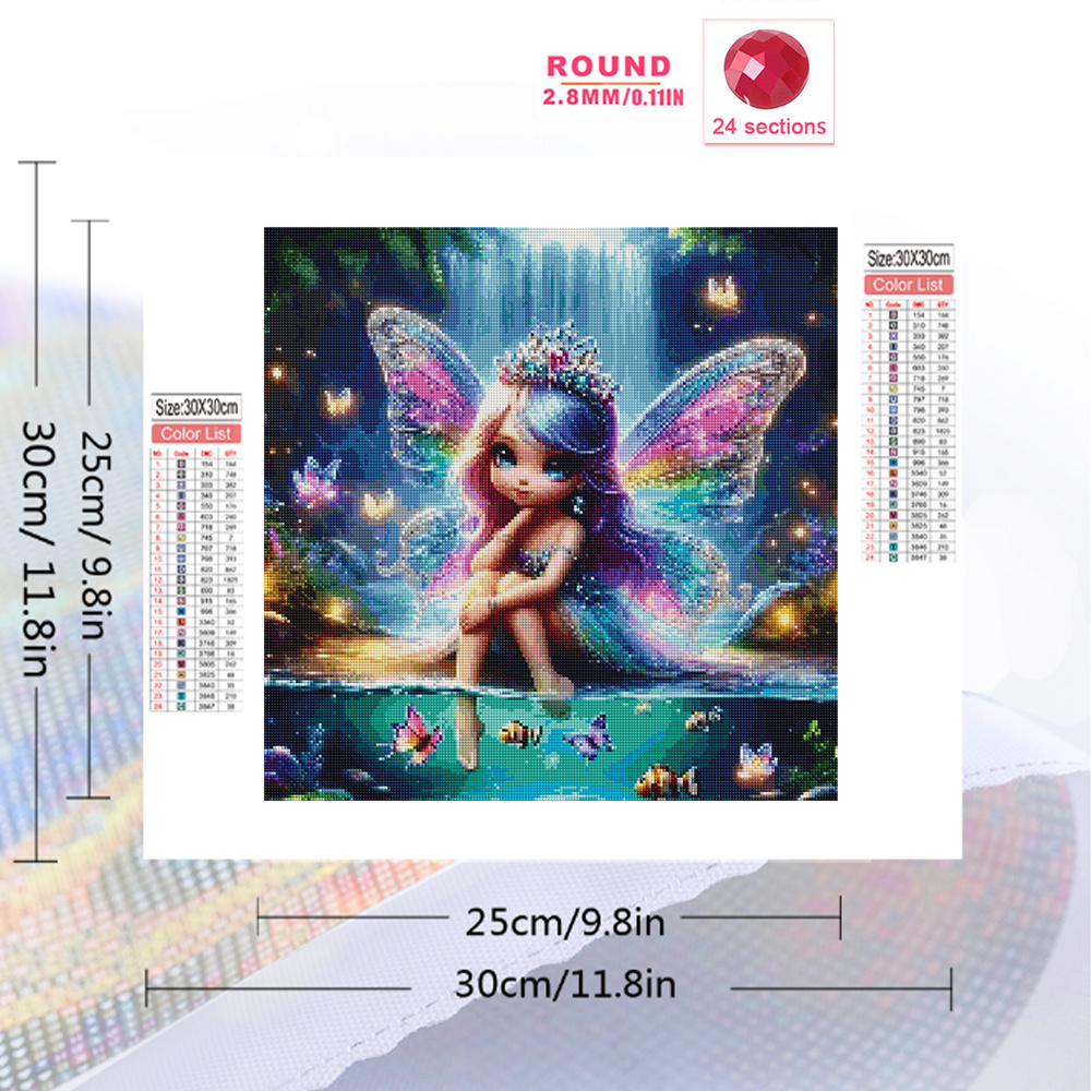 Momoart Girl Diamond Mosaic Po - Art Craft Butterfly recension och pris