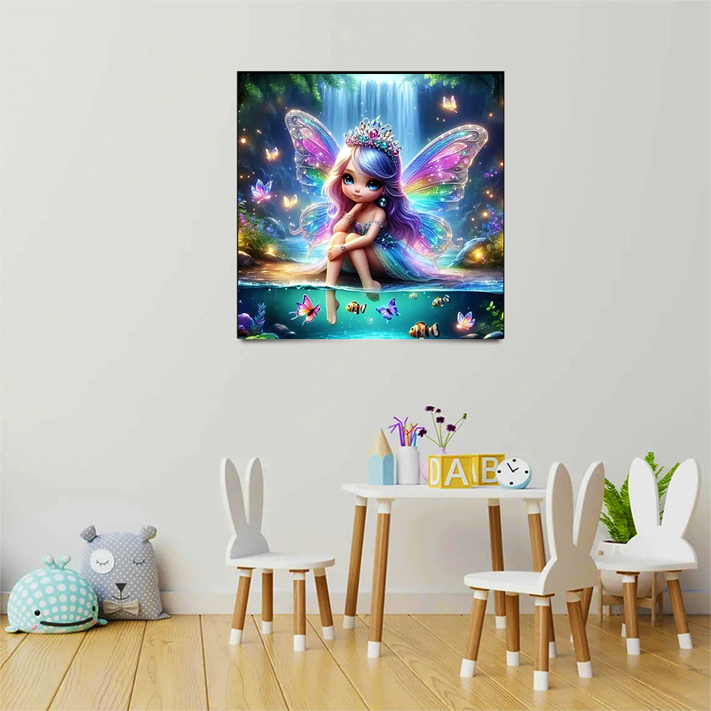 Momoart Girl Diamond Mosaic Po - Art Craft Butterfly recension och pris