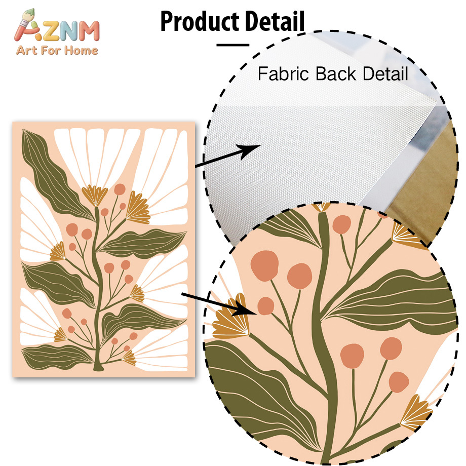 AZNM Boho Floral Canvas Wall A - Art Craft Butterfly recension och pris