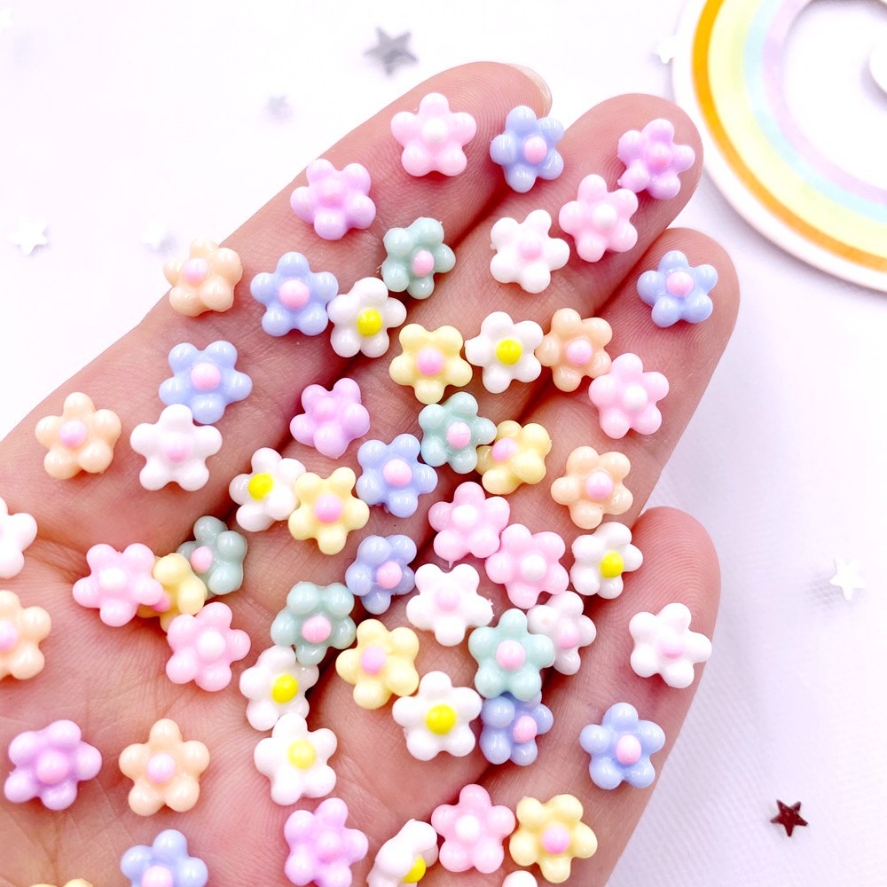 100Pcs 8mm Resin 3D Colorful K - Art Craft New Year recension och pris