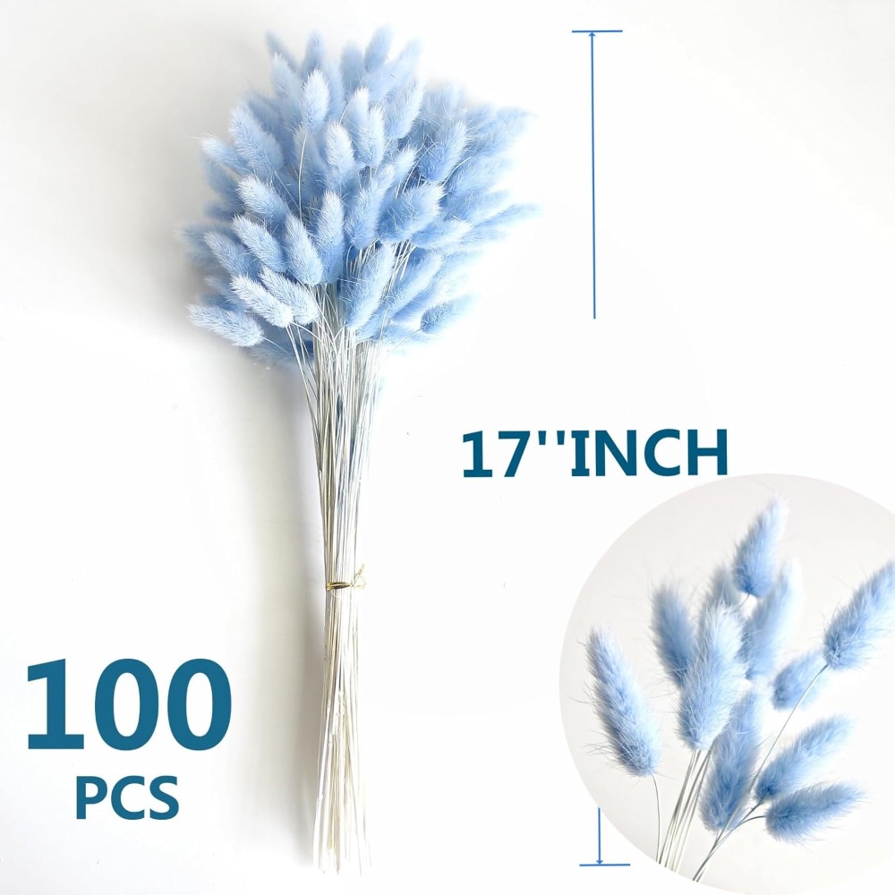 100PCS Blue Hare's-tail Grass  - Art Craft Vase recension och pris