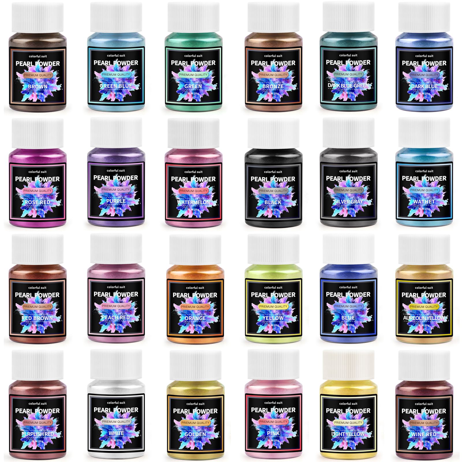 20ml Cosmetic Grade Pearlescen - Resin Pigment Powder recension och pris